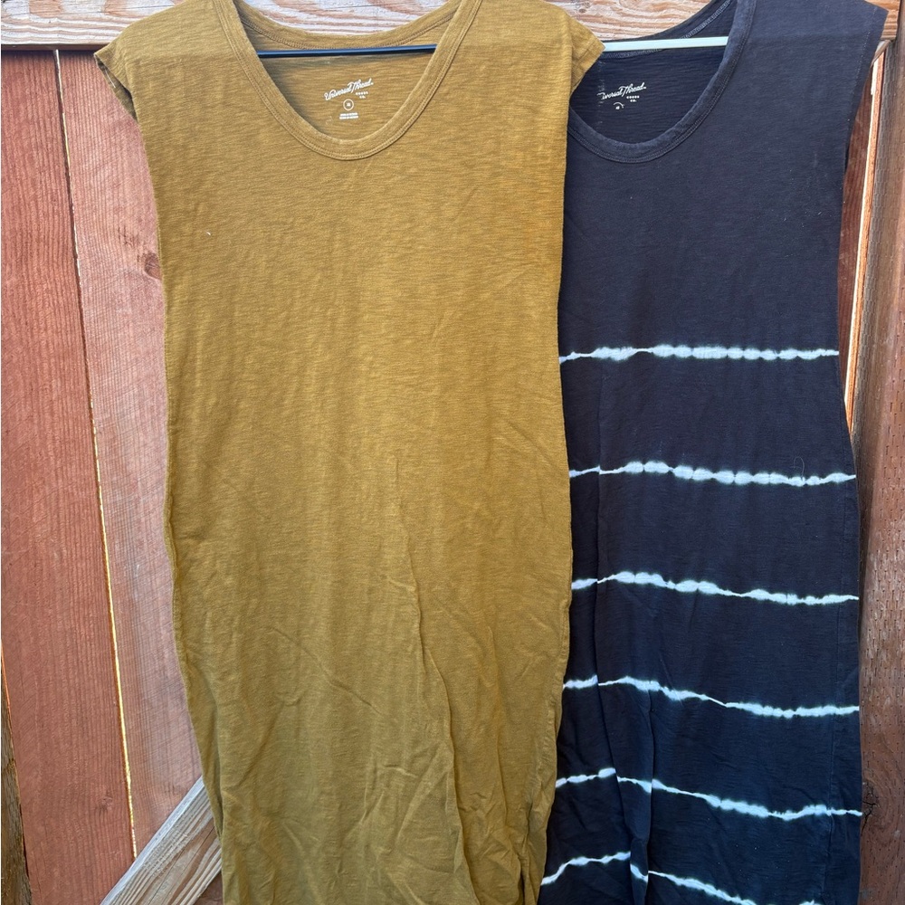 Universal Thread Olive and Black Tie-Dye Dresses